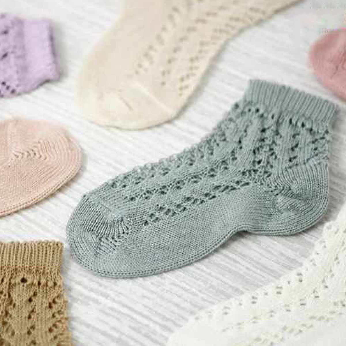 パールオープンワークショートソックス（PerleOpenworkShortSocks）2歳～3歳