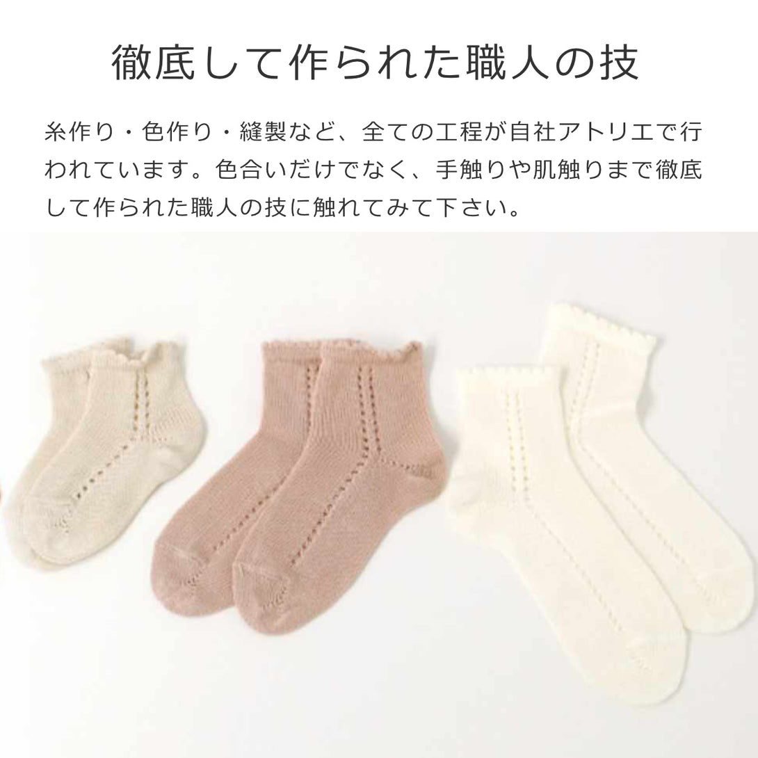 パールサイドオープンワークニーソックス（PERLESIDEOPENWORKKNEESOCKS）6ヶ月～3歳