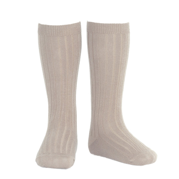ベーシックリブハイソックス9.5～13.5cmカラー1