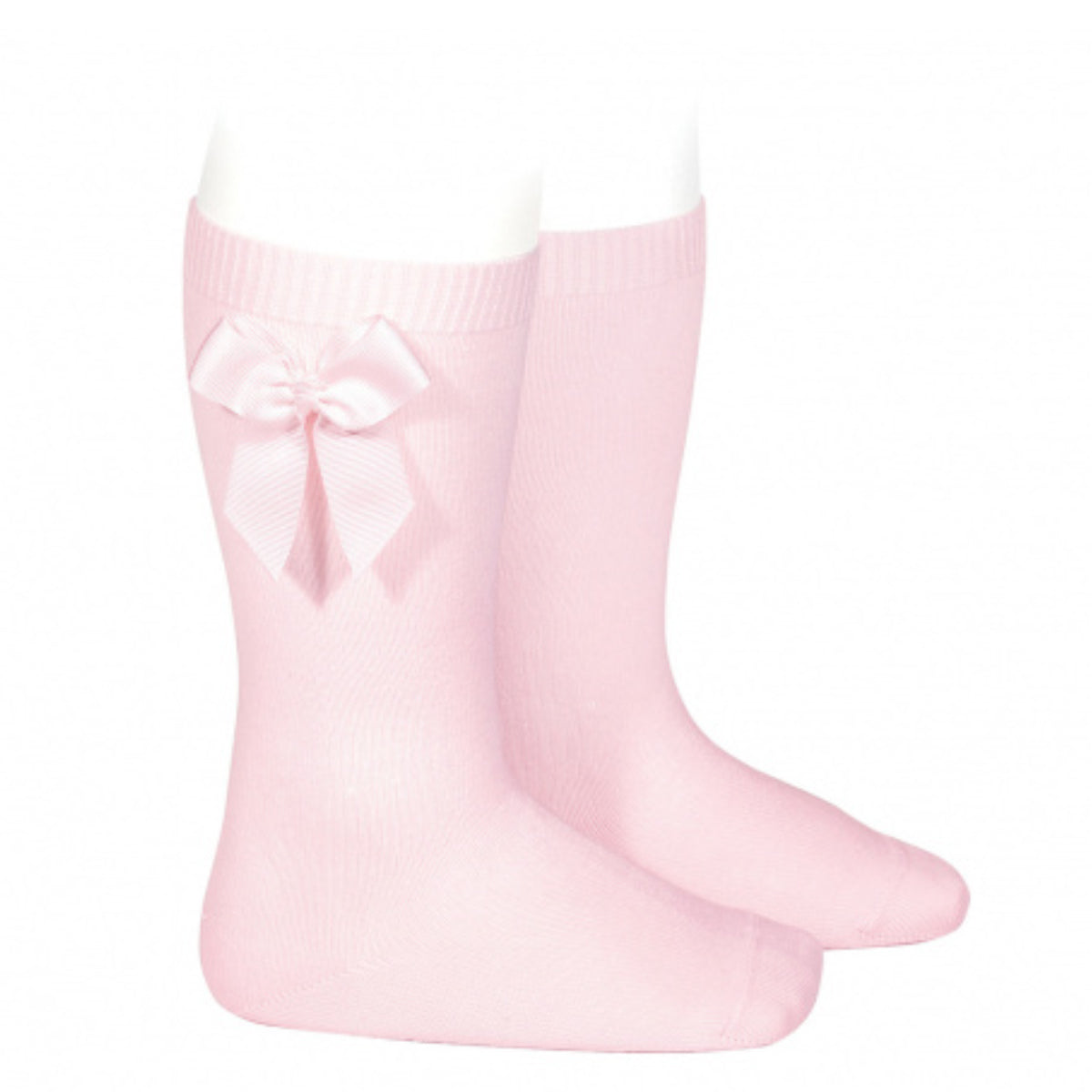 ニー ソックス（リボン付）（Knee socks with side grosgrain bow） 6ヶ月～2歳