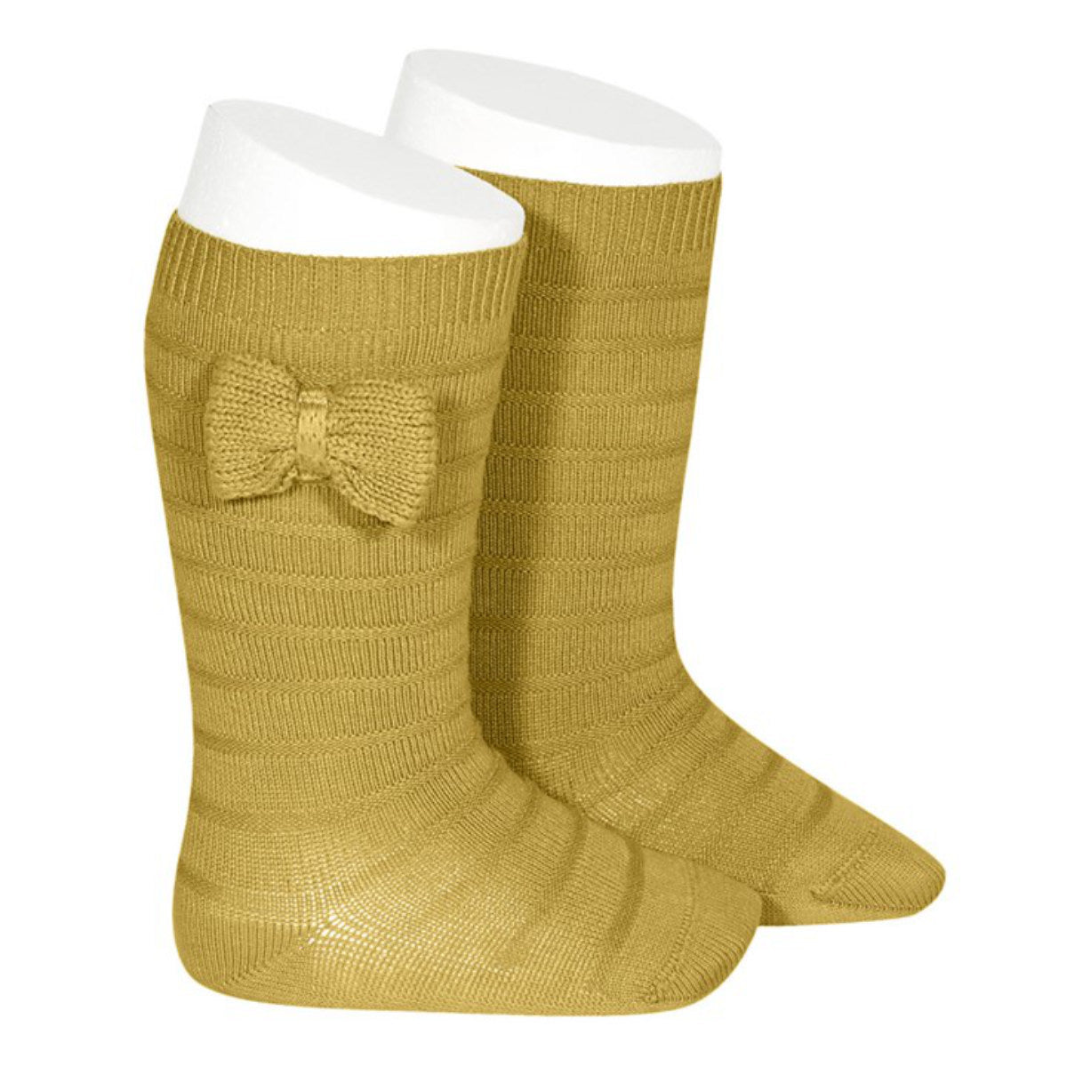 ニーソックス ニットリボン付き（Knee Socks With Knit Bow） 1歳～2歳