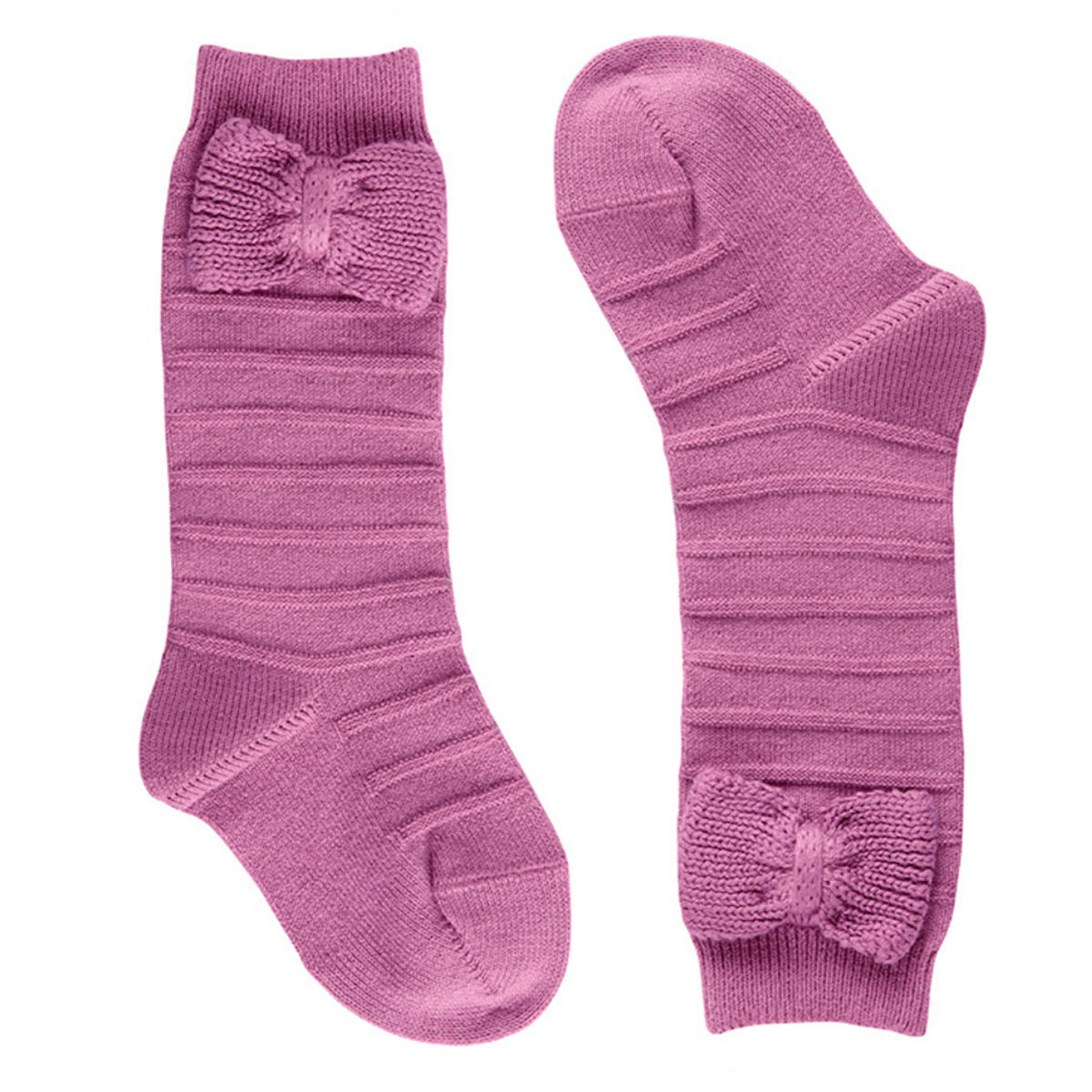 ニーソックス ニットリボン付き（Knee Socks With Knit Bow） 1歳～2歳