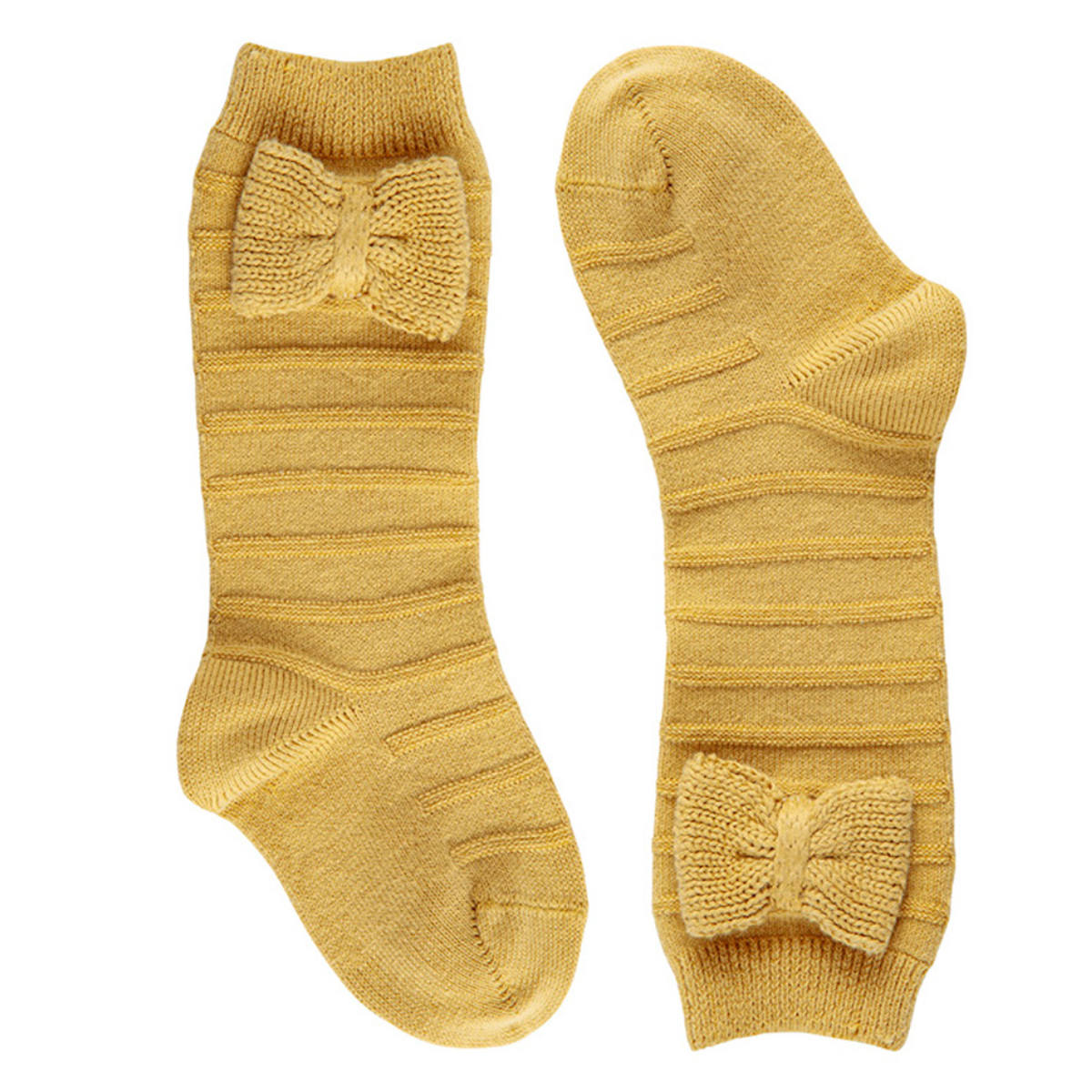 ニーソックス ニットリボン付き（Knee Socks With Knit Bow） 1歳～2歳