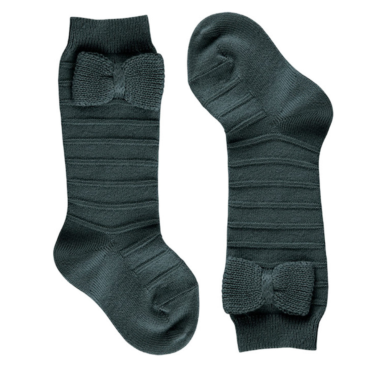 ニーソックス ニットリボン付き（Knee Socks With Knit Bow） 1歳～2歳