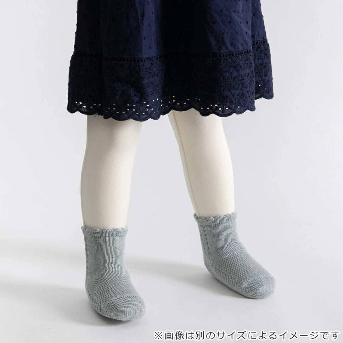 サイドオープンワークパールショートソックス13.5～19cm