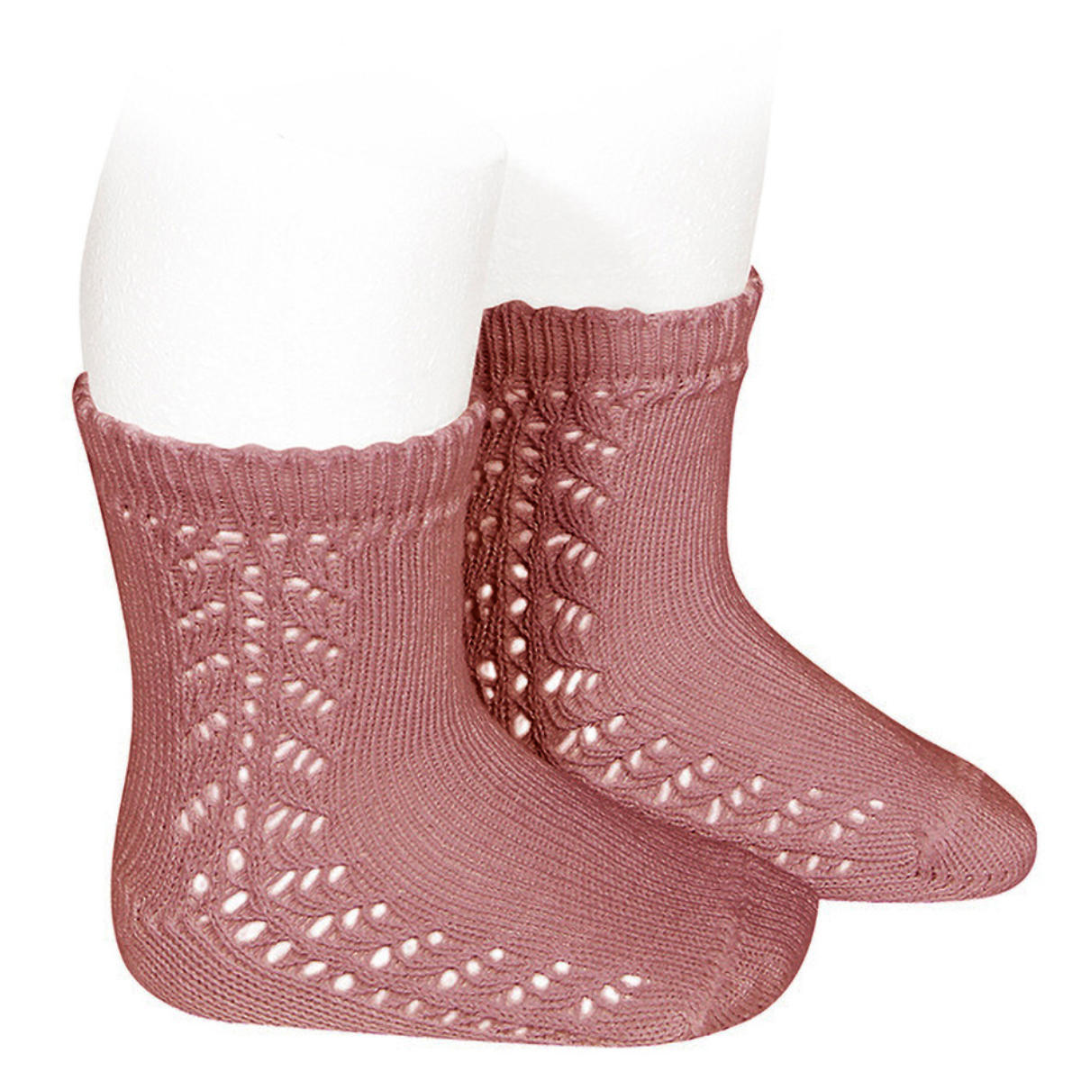 ウォームコットン オープンワーク ショートソックス （Warm cotton short socks with side openwork）6ヶ月～2歳