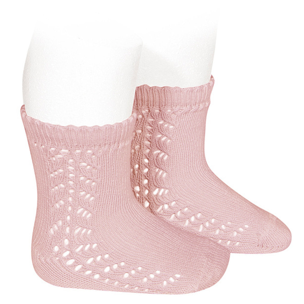 ウォームコットン オープンワーク ショートソックス （Warm cotton short socks with side openwork）6ヶ月～2歳