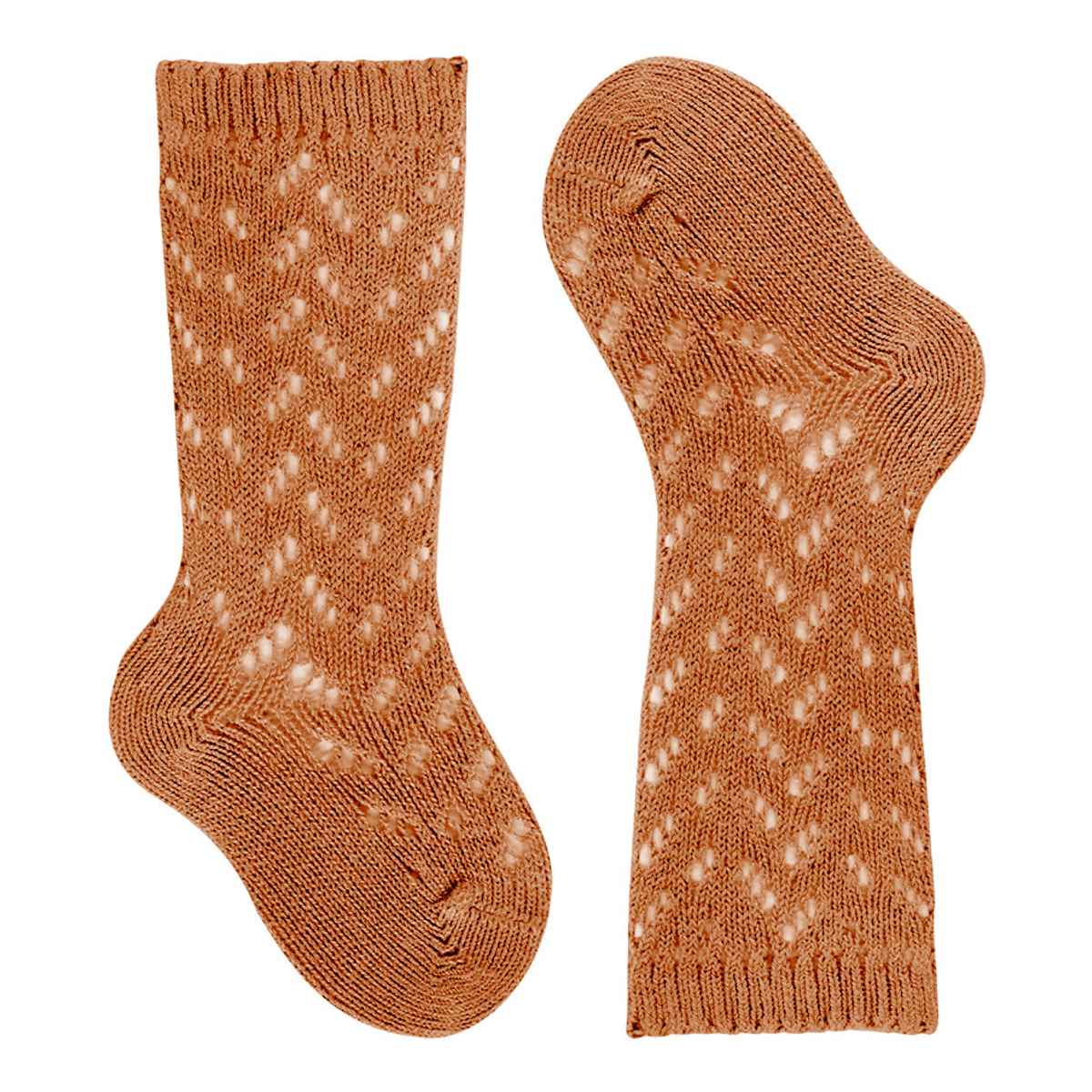 ウォームコットンクロシェニーソックス3～6歳（WarmCottonCrochetKneeSocks）