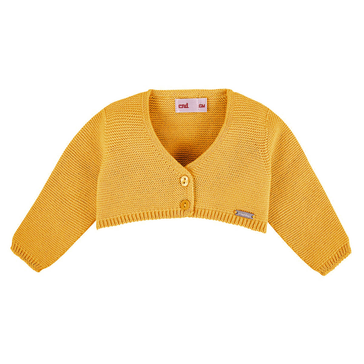 ガーターステッチ ショートカーディガン（Garter stitch short cardigan） 6ヶ月～4歳