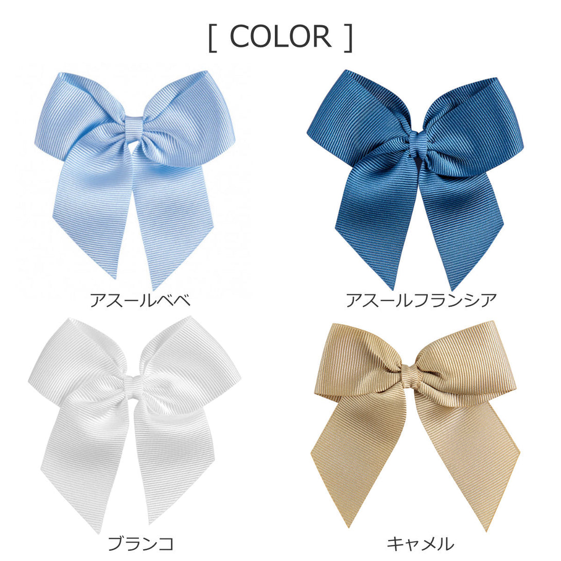 ヘアークリップグログランリボン付（HairClipwithgrosgrainbow）