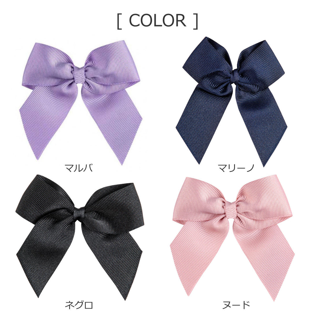 ヘアークリップグログランリボン付（HairClipwithgrosgrainbow）