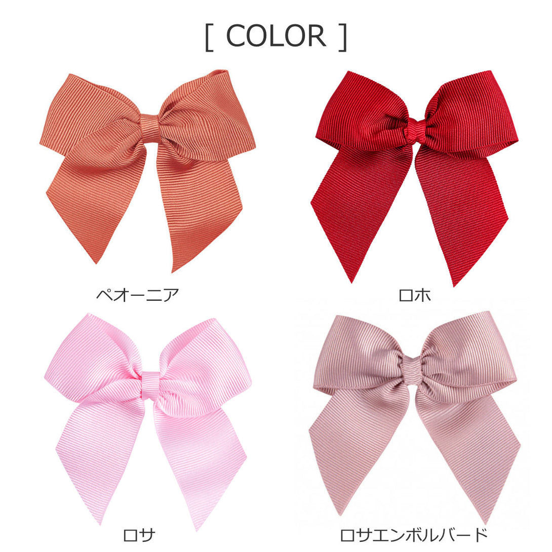 ヘアークリップグログランリボン付（HairClipwithgrosgrainbow）