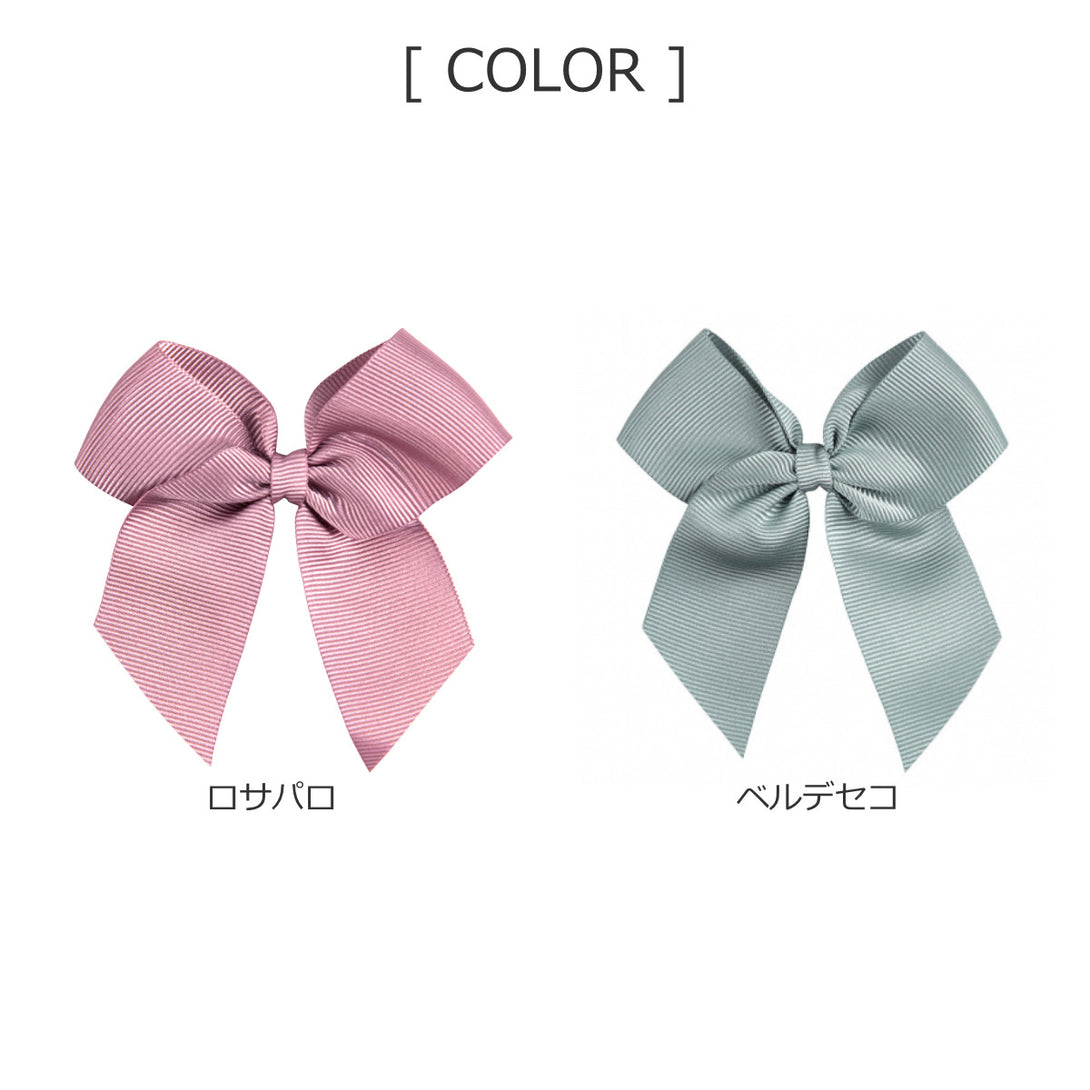 ヘアークリップグログランリボン付（HairClipwithgrosgrainbow）