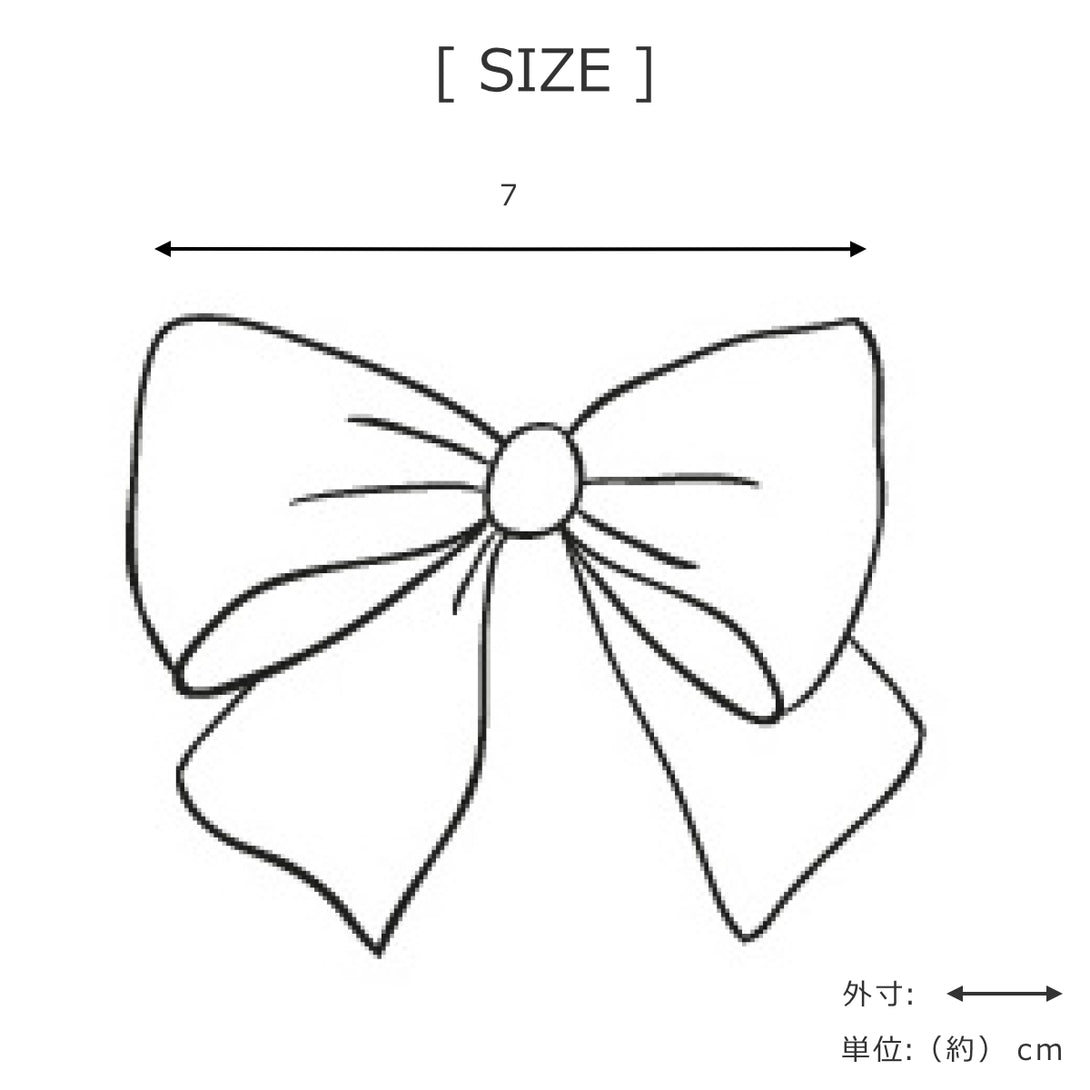 ヘアークリップグログランリボン付（HairClipwithgrosgrainbow）