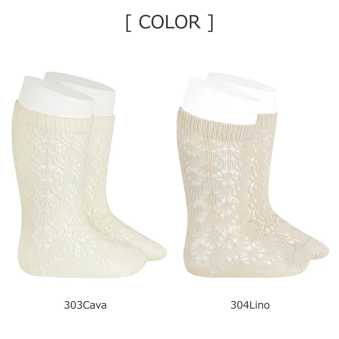 PERLEGEOMETRICOPENWORKKNEESOCKSパールジオメトリックオープンワークニーソックス