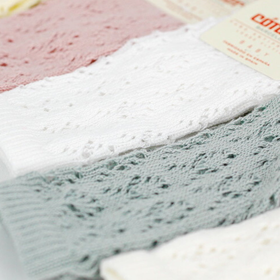 PERLEGEOMETRICOPENWORKKNEESOCKSパールジオメトリックオープンワークニーソックス