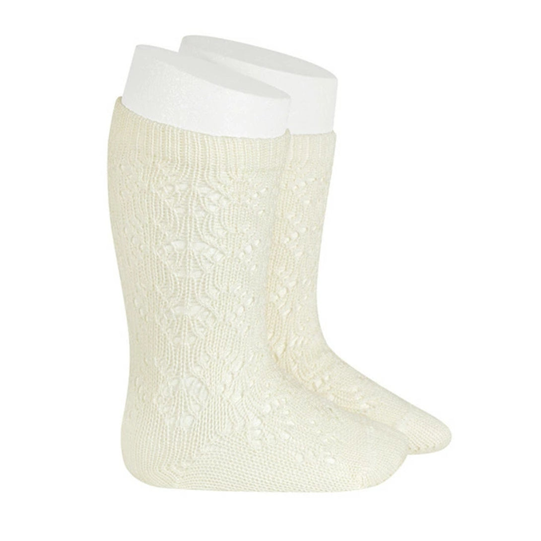 PERLEGEOMETRICOPENWORKKNEESOCKSパールジオメトリックオープンワークニーソックス
