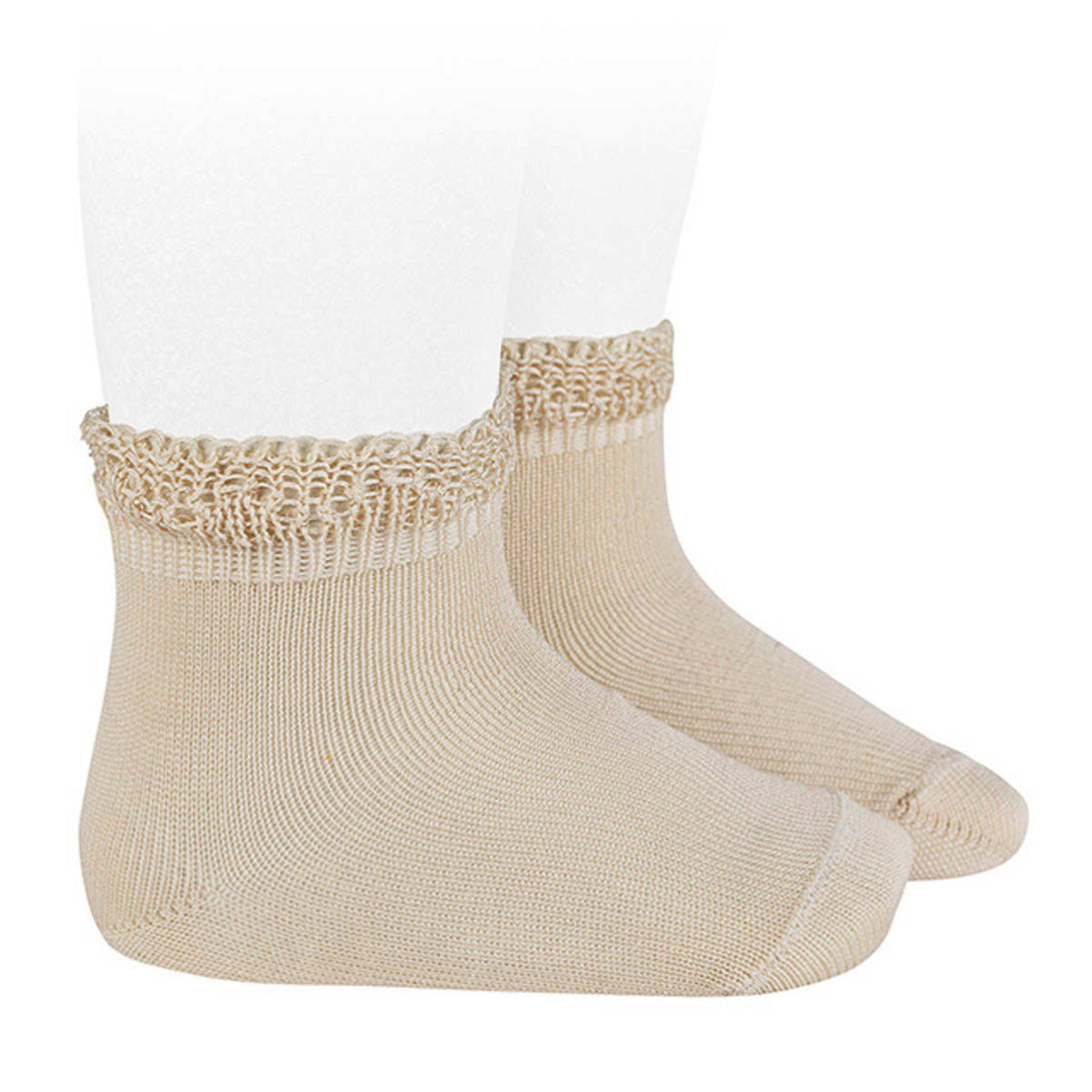 オープンワーク　カフ付き　ショートソックス（ShortSocksWithOpenWorkCuff）6ヶ月～2歳