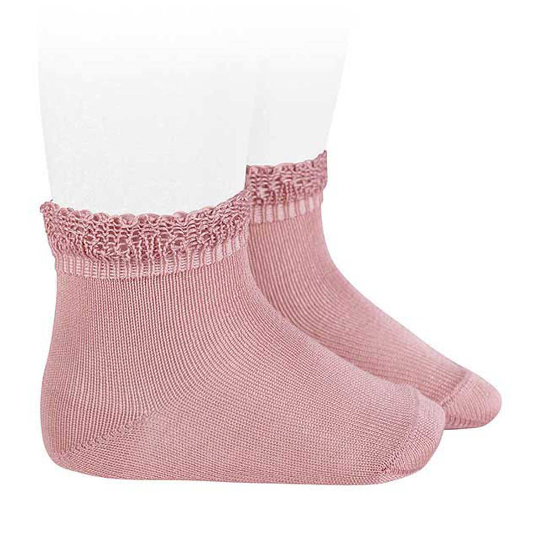 オープンワーク　カフ付き　ショートソックス（ShortSocksWithOpenWorkCuff）6ヶ月～2歳