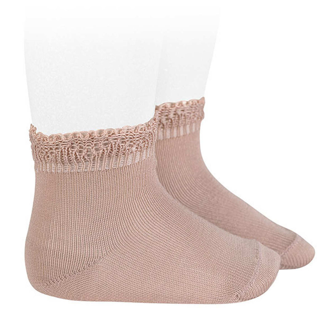 オープンワーク　カフ付き　ショートソックス（ShortSocksWithOpenWorkCuff）6ヶ月～2歳