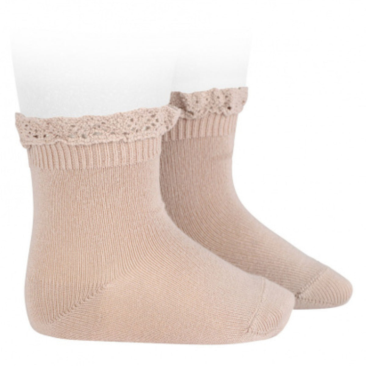 ショート ソックス（レース エッジング カフ ）（Short socks with lace edging cuff） 6ヶ月～2歳
