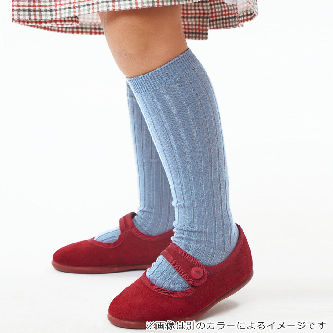 ベーシックリブニーハイソックス14.5～24.5cmカラー1