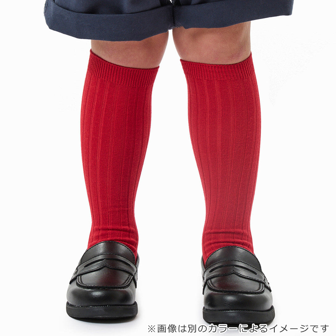 ベーシックリブニーハイソックス14.5～24.5cmカラー1