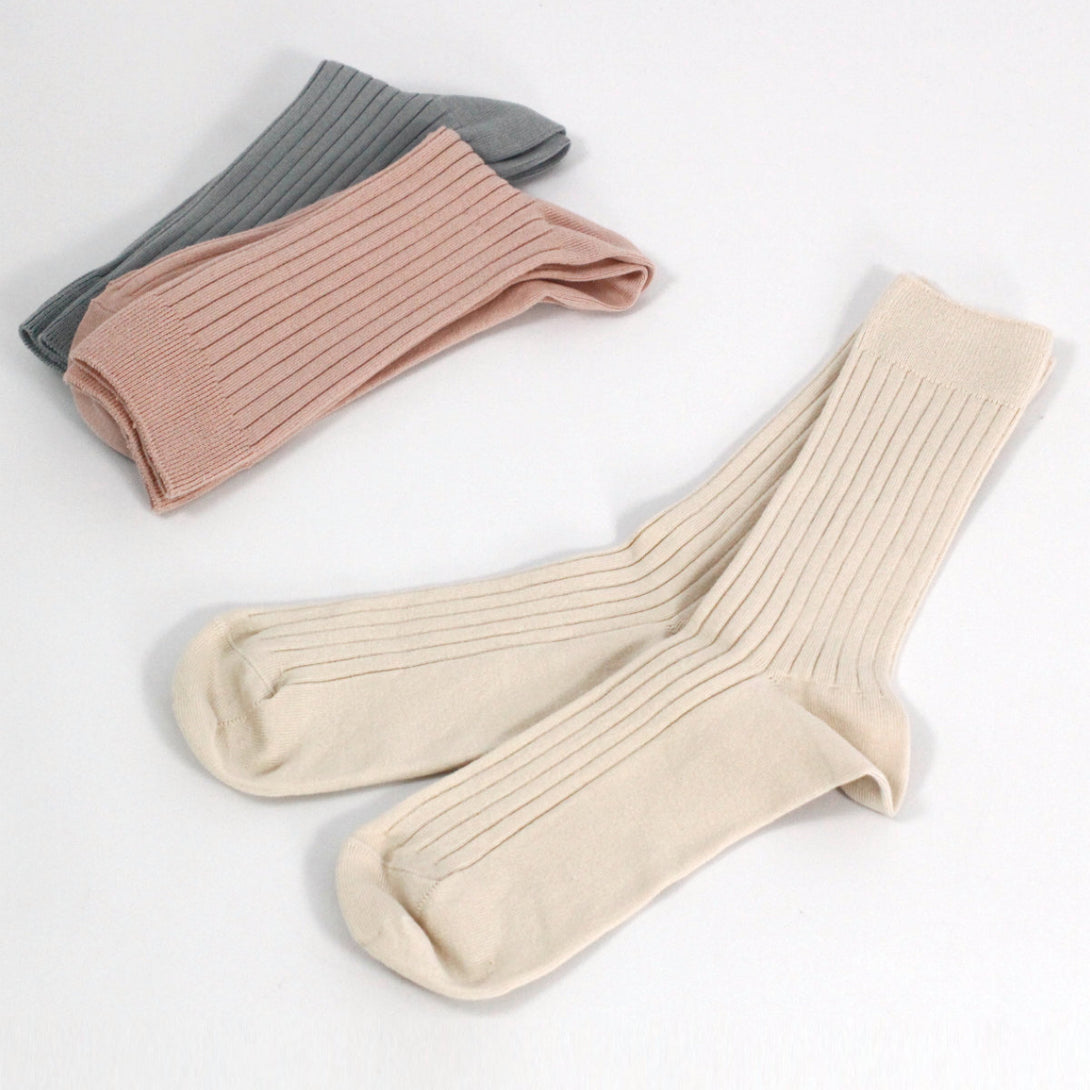 ベーシックリブショートソックス24.5～26.5cmカラー1