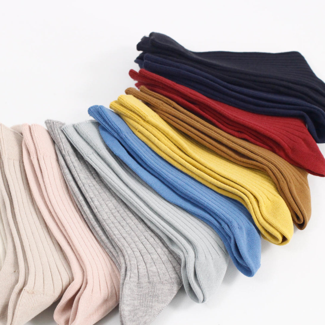 ベーシックリブショートソックス24.5～26.5cmカラー1