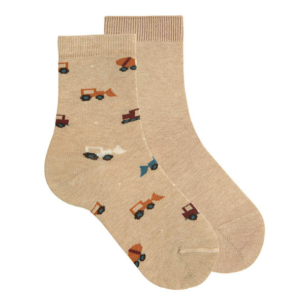 2足セットトラック柄プレーンステッチソックス17～19.5cm